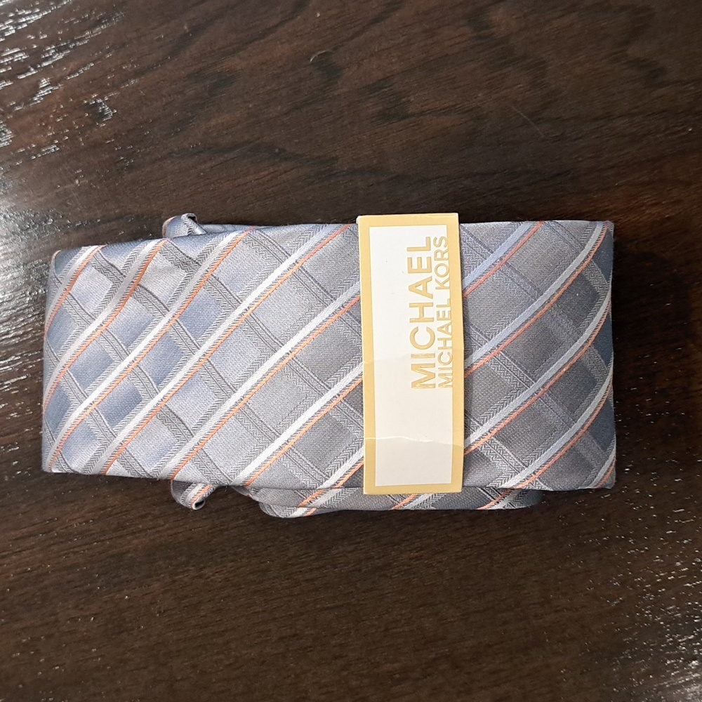 Luxurious Michael Kors Premium Grid Tie Vacation Tie Cruise 🛳 Tie Dinner  👔